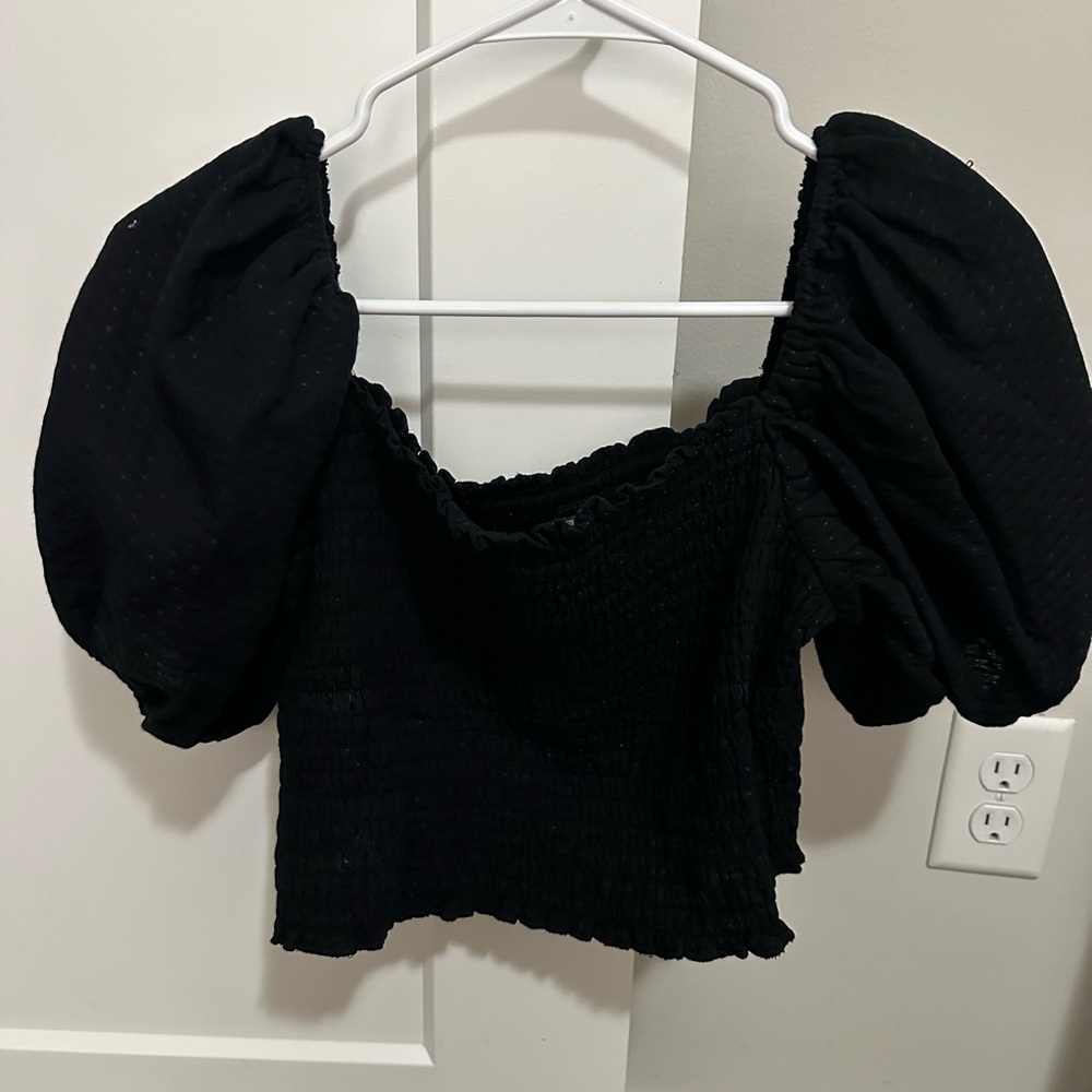 Target Wild Fable crop top. Size small, color black